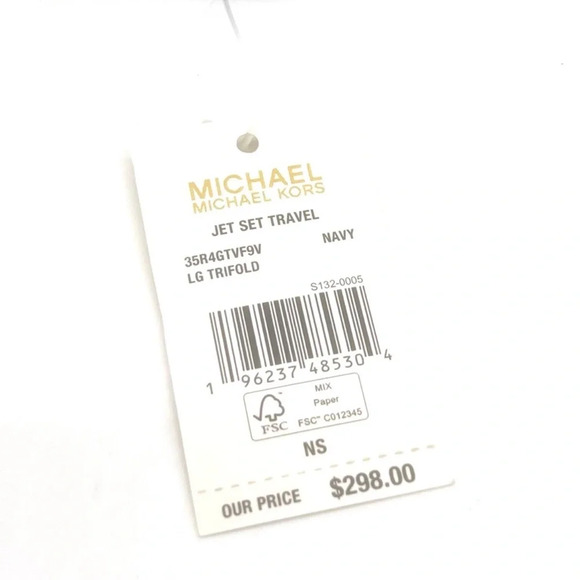 Michael Kors Large Trifold Wallet Navy Blue (NWT) - Picture 9 of 9